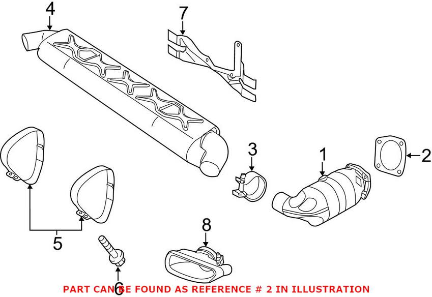 Porsche Exhaust Gasket - Turbo to Catalytic Converter 99711121770