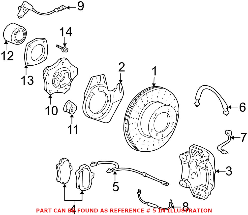 Porsche Disc Brake Pad Wear Sensor - Front Driver Side 99761275500