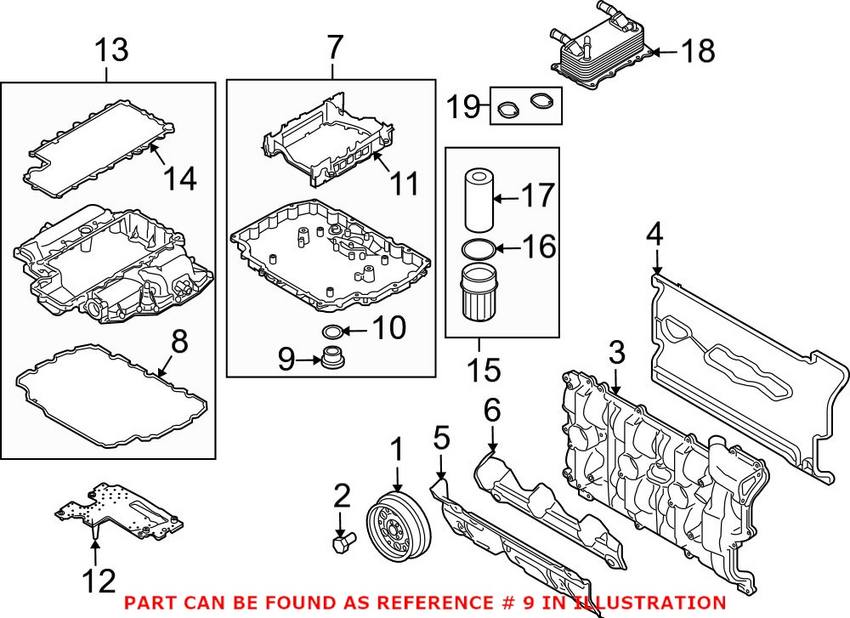 Porsche Engine Oil Drain Plug PAF008309 Genuine Porsche Genuine