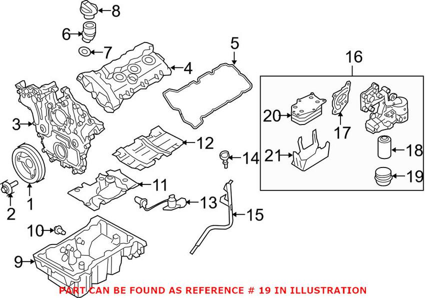 SAAB Engine Oil Filter Housing Cover 12583470