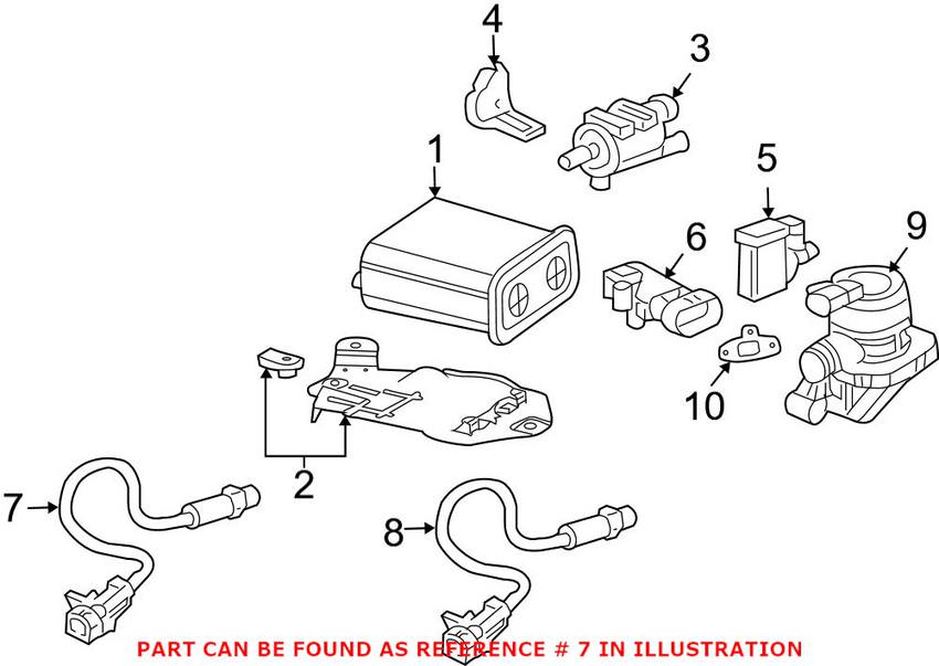 SAAB Oxygen Sensor - Front 12592591