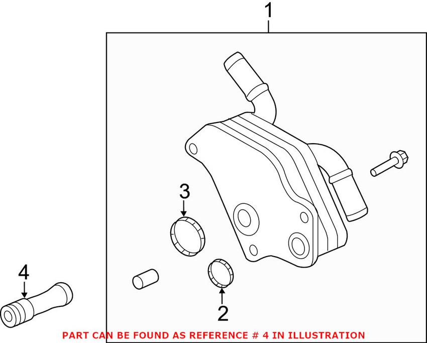 SAAB Engine Oil Cooler Tube - Inlet 12790785