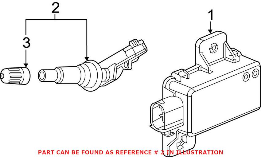 SAAB Tire Pressure Monitor Sensor (315MHZ) 13598772