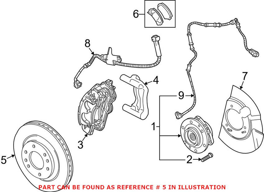 SAAB Disc Brake Rotor - Front (325mm)