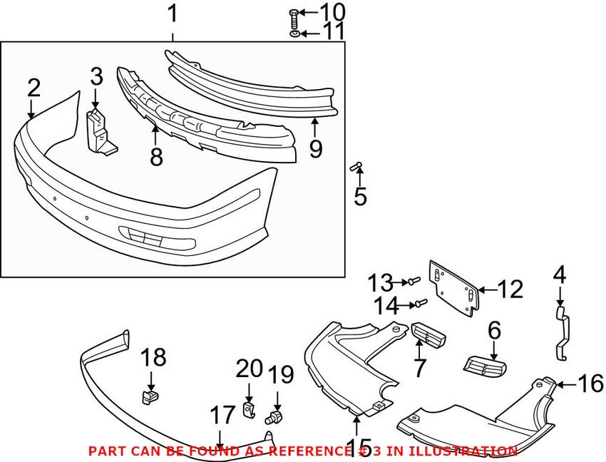 Bumper Retainer - Front Driver Side