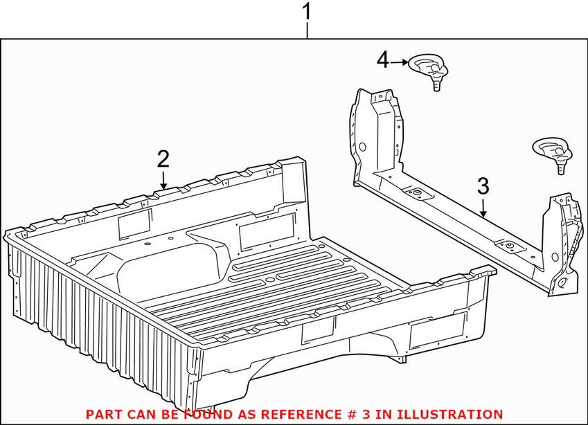 Truck Bed Floor Sill Rear Genuine Toyota 6524004161
