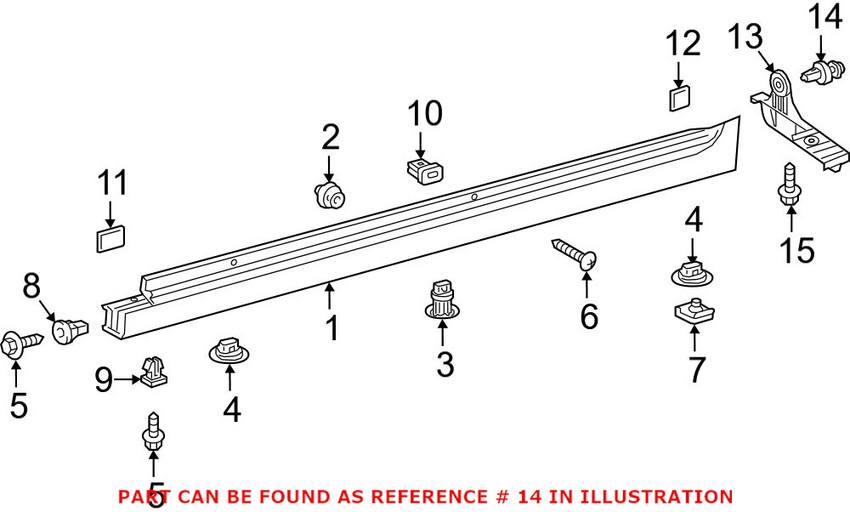 Rocker Panel Molding Extension Clip Genuine Toyota 9046707222