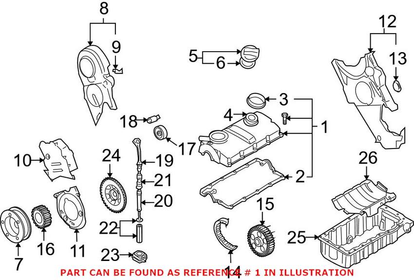 VW Valve Cover (w/ Gasket) 038103469AF