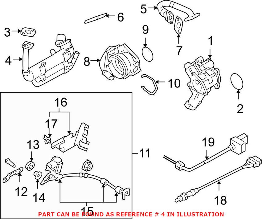 VW EGR Cooler 03G131512AD