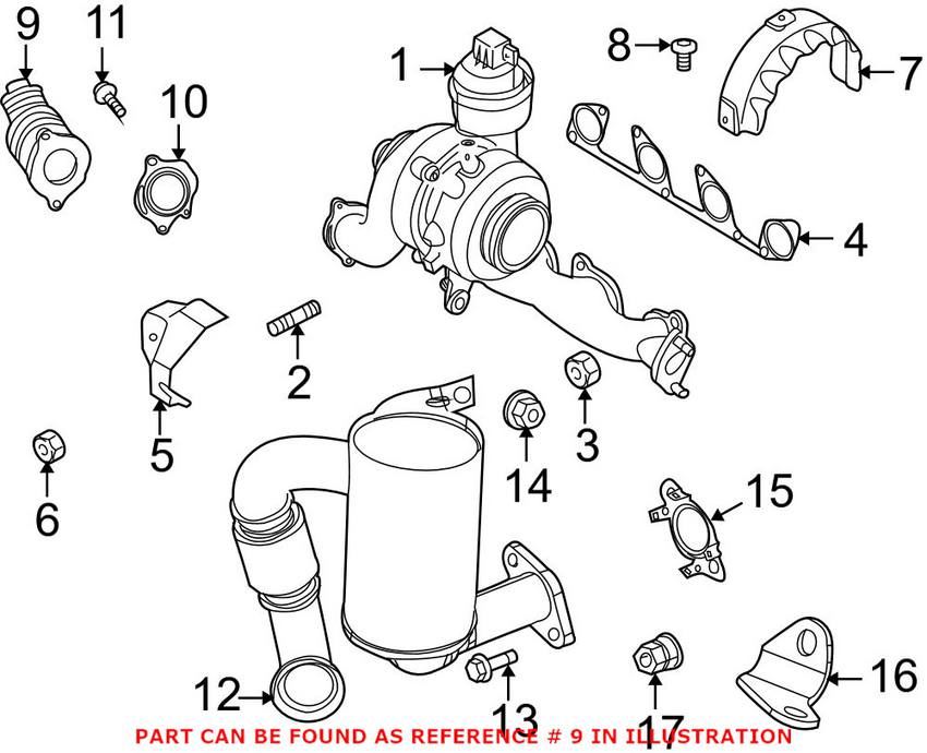 VW Turbocharger Noise Damper 03L131111Q