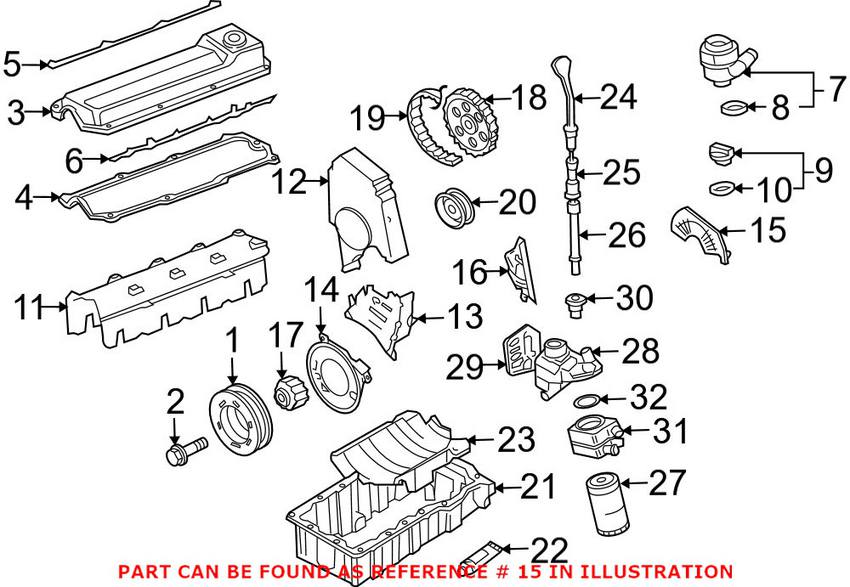 VW Engine Timing Cover - Upper 048109173D