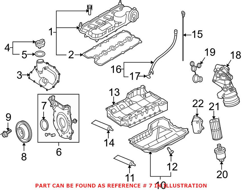 Audi VW Crankshaft Seal - Rear 070103051A