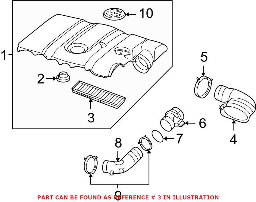 VW Engine Air Filter 07K129620