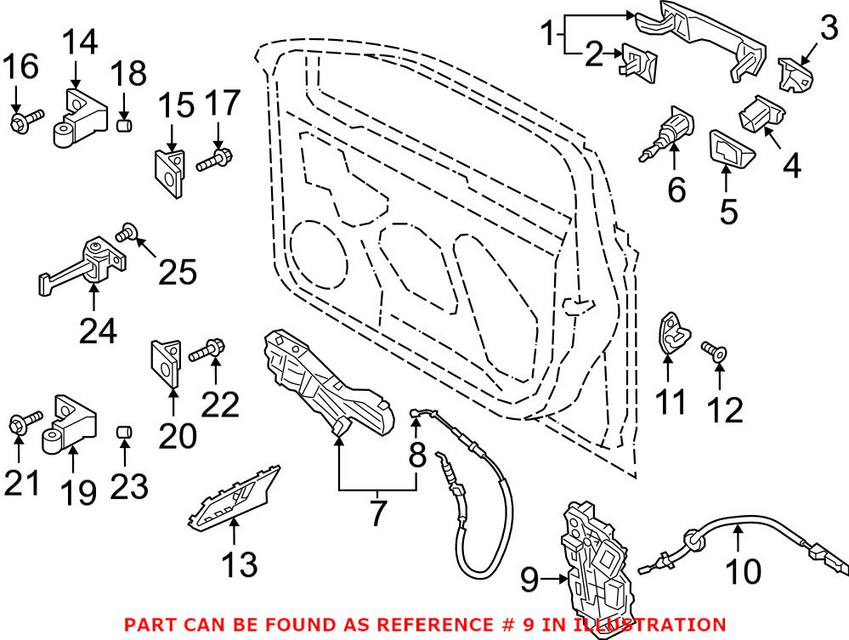 VW Door Lock Actuator Motor - Front Passenger Side