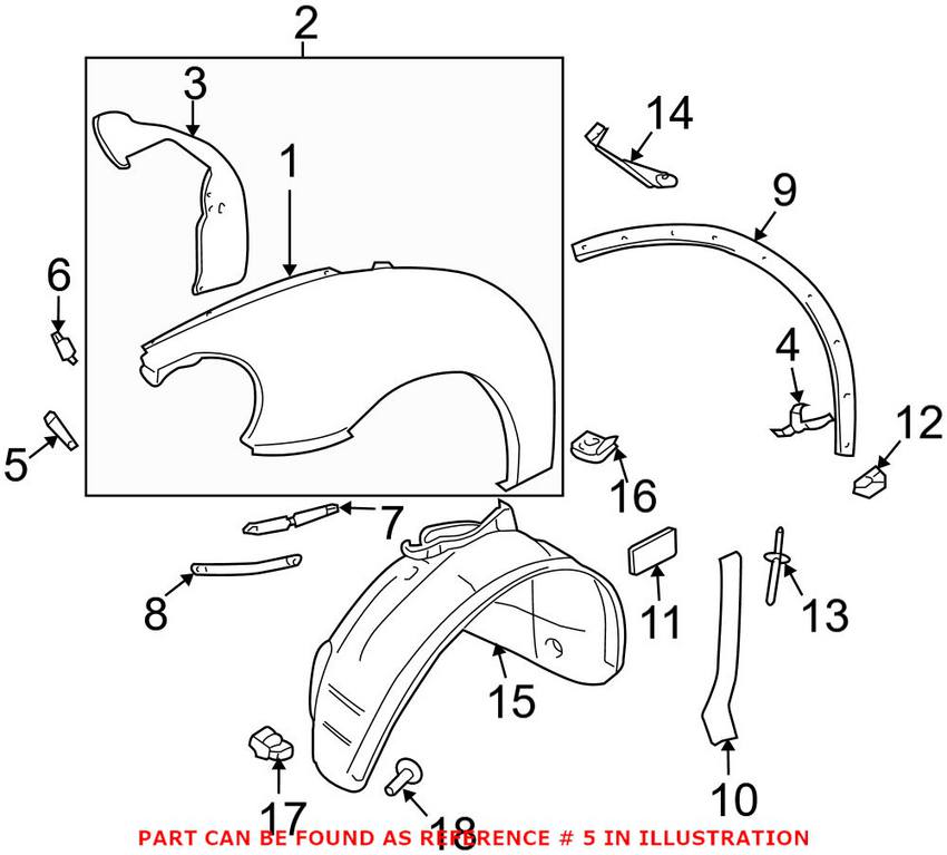 VW Fender Securing Plate - Lower 1C0821257AG