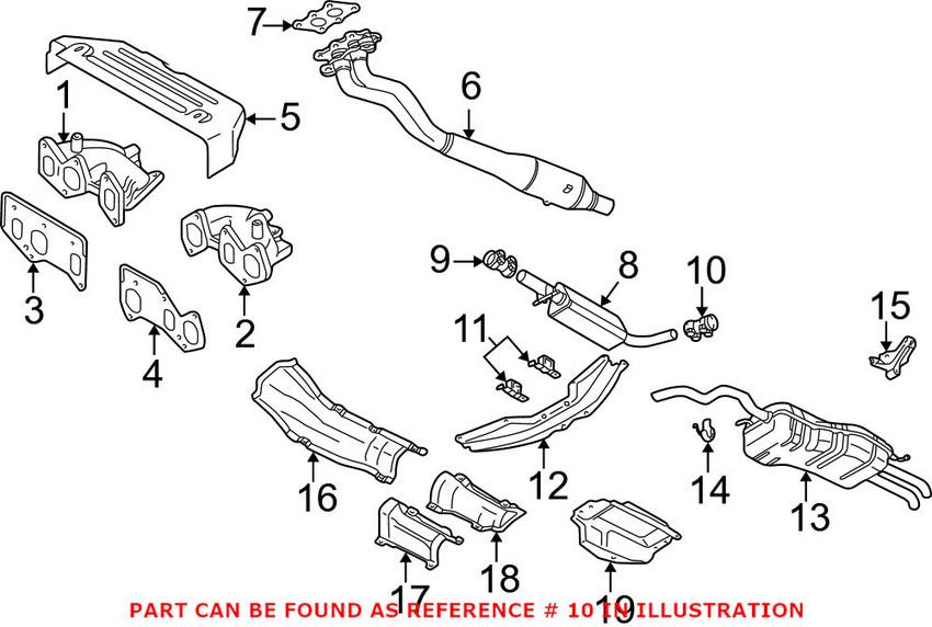 VW Exhaust Clamp (59.5mm) 1H0253139D