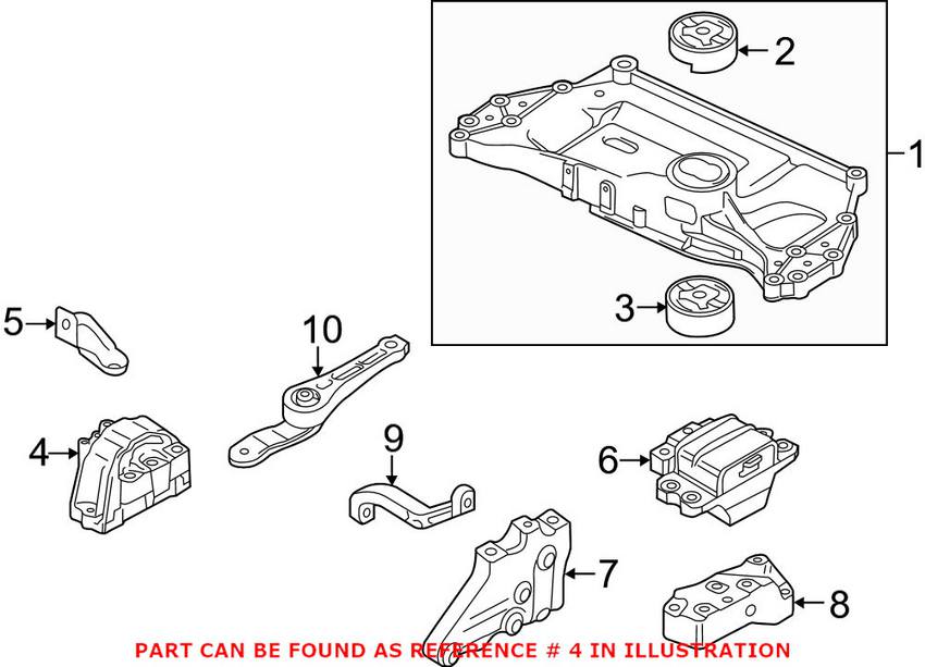 VW Motor Mount - Passenger Side 1J0199262DA