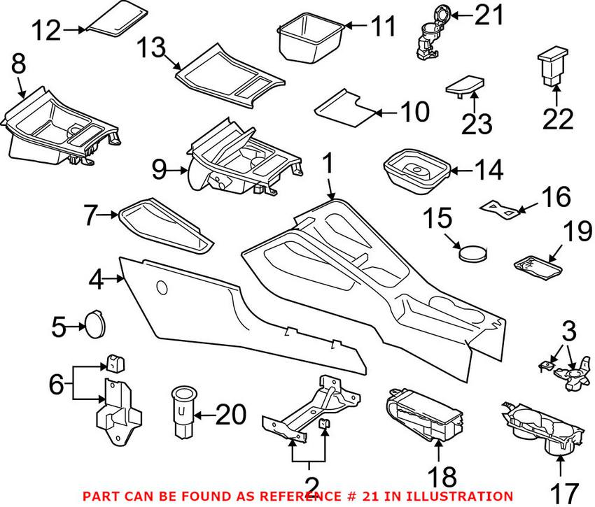 VW Socket Housing Cover - Center Console 1J0919341G