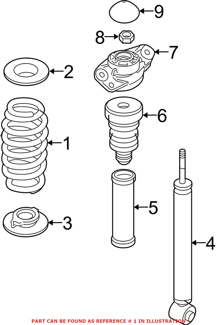 VW Coil Spring - Rear 1K0511115BH