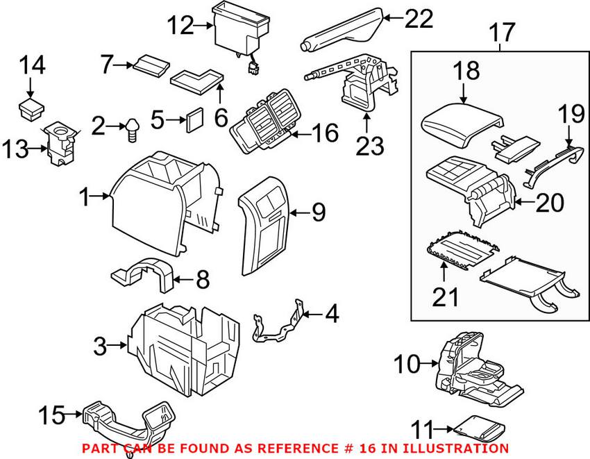 VW Air Vent - Rear 1K0819203A9B9