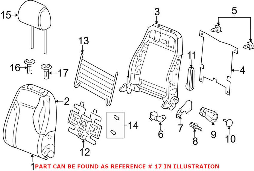 VW Headrest Guide 1K0881920AD95T