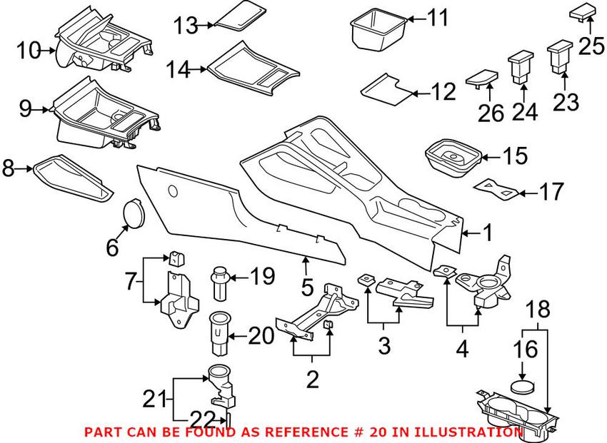 VW 12 Volt Accessory Power Outlet 1K0919309