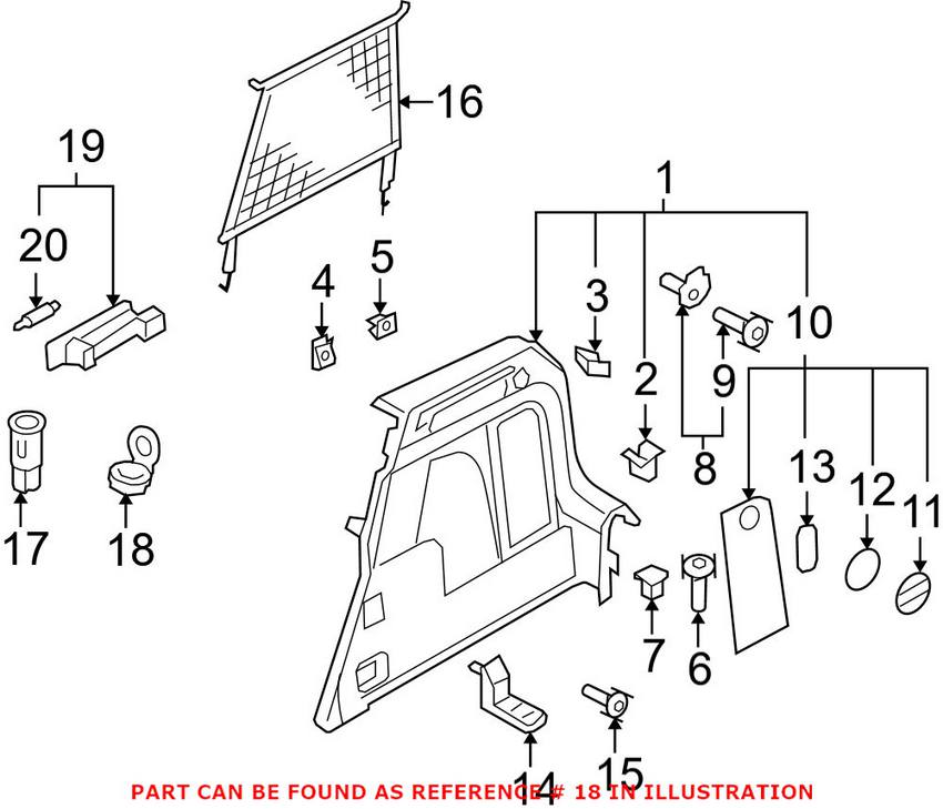 VW Power Outlet Cover 1K0919341F9B9