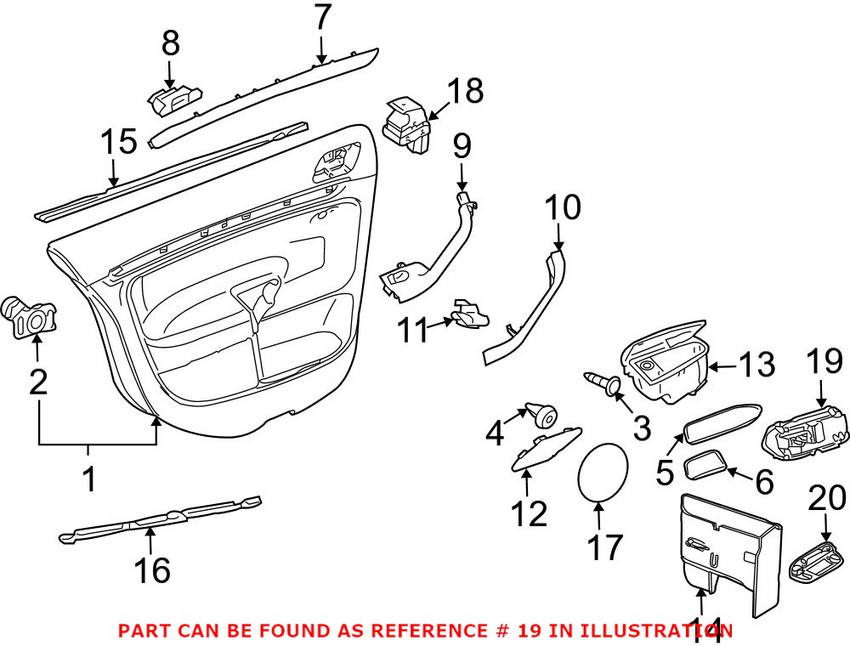 VW Door Warning Light 1K0947411A