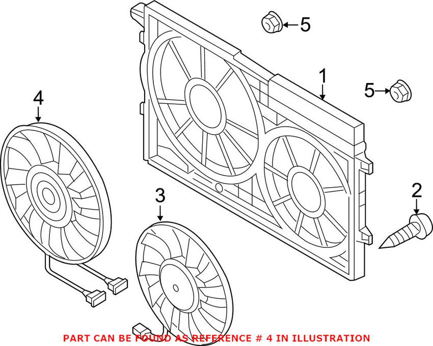 VW Engine Cooling Fan (360mm) (Manual Transmission) 1KM959455F