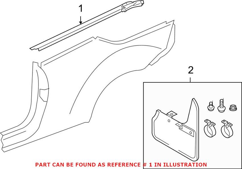 Window Trim Seal - Rear Passenger Side (Chrome)