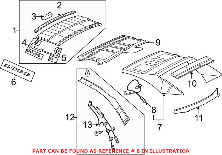 VW Convertible Top Repair Kit 1Q0898160B