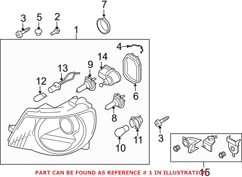 VW Headlight Assembly - Passenger Side (Halogen) 1Q0941006D