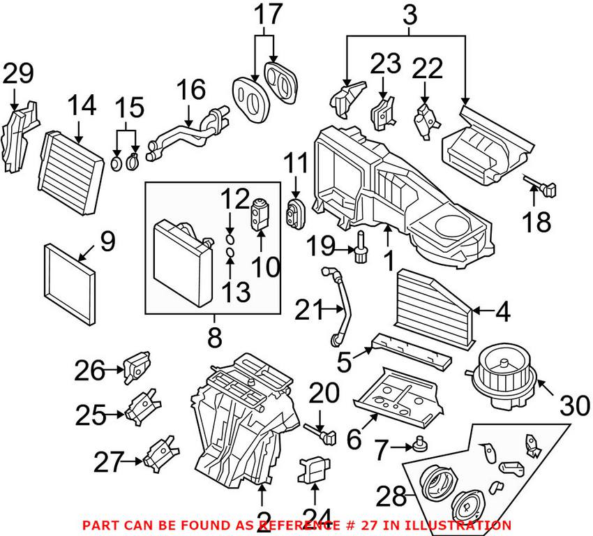 VW HVAC Air Inlet Door Actuator 5Q0907511L