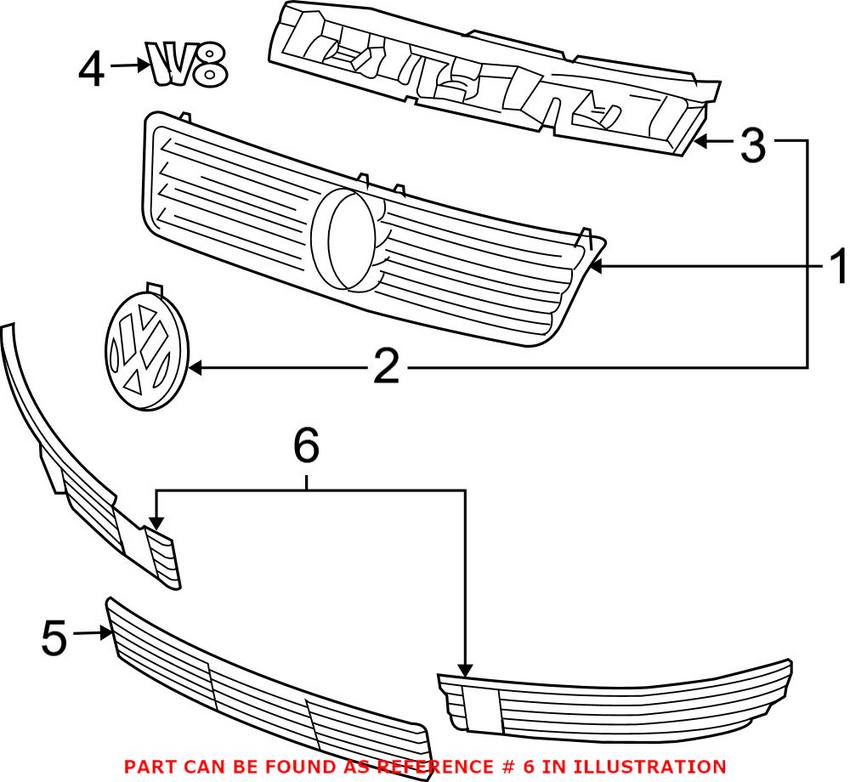 Bumper Cover Grille - Front Passenger Side (w/o Fog Light)