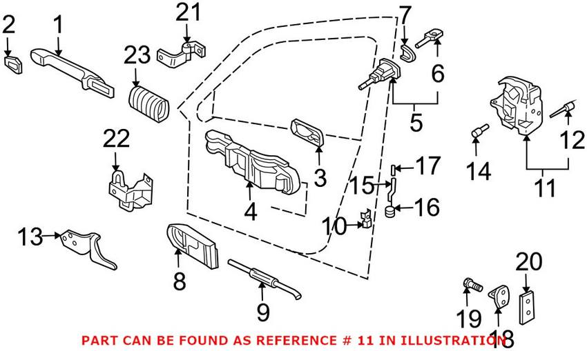 VW Door Lock Actuator - Front Passenger Side 3B1837016CF