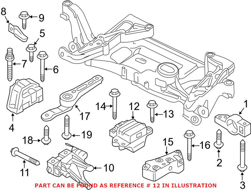 VW Transmission Mount 3C0199555R