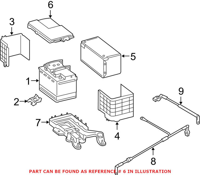 Audi VW Battery Cover 3C0915443A