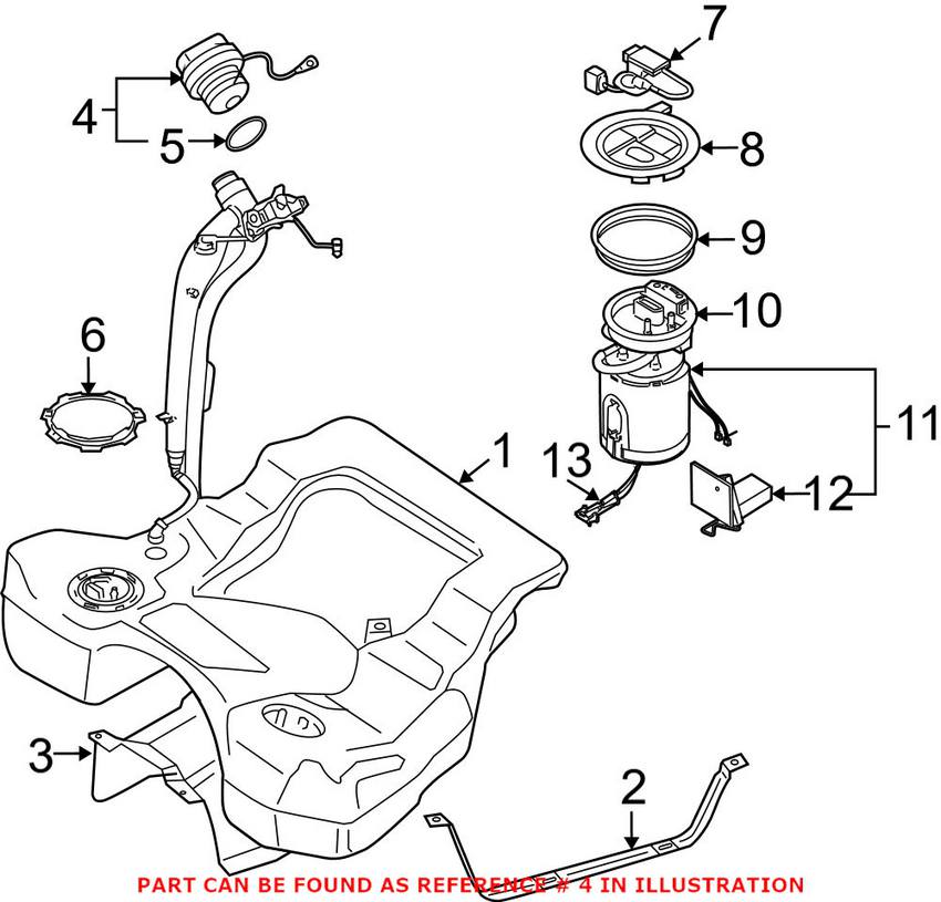 VW Fuel Tank Cap 3C8201550E