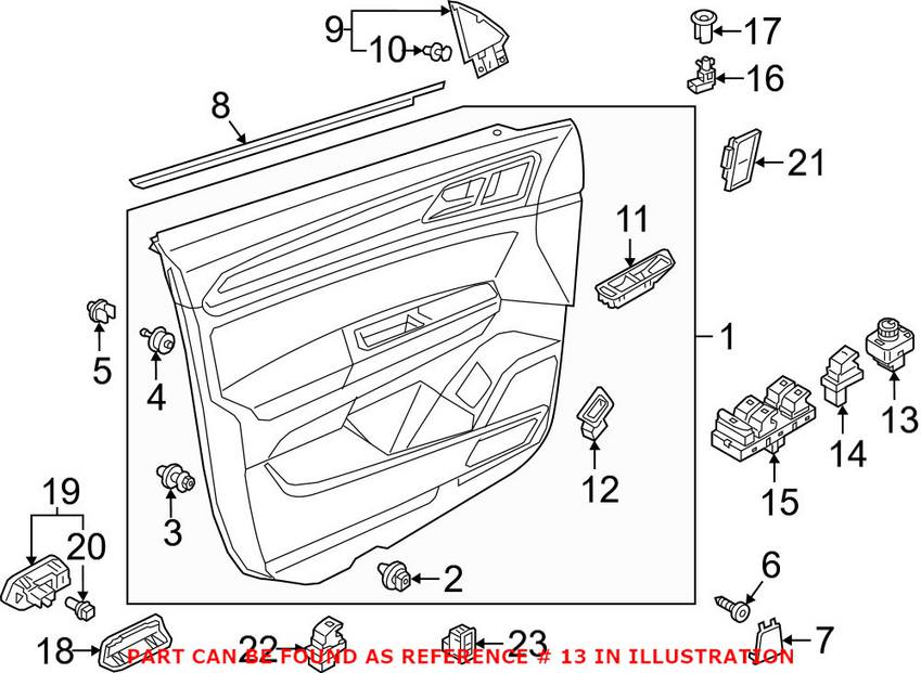 VW Door Mirror Adjustment Knob 3G0959565AICX