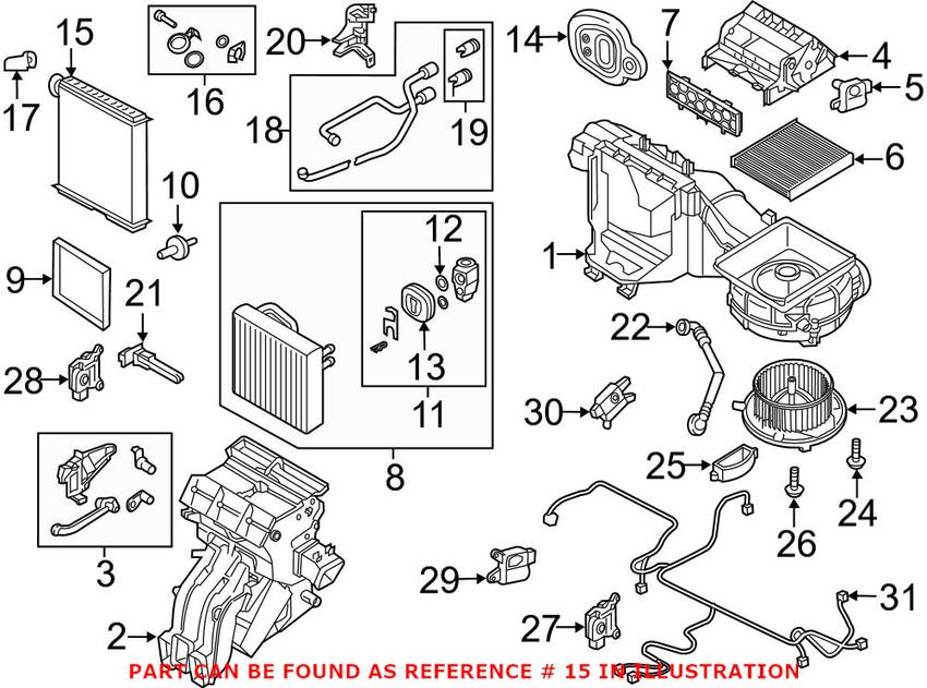 VW HVAC Heater Core 3QF819031