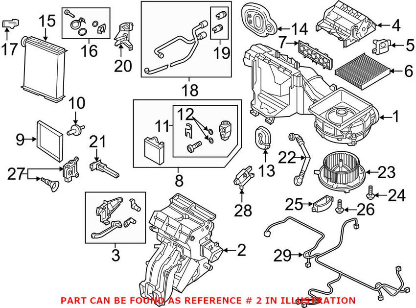 VW HVAC Air Inlet Housing