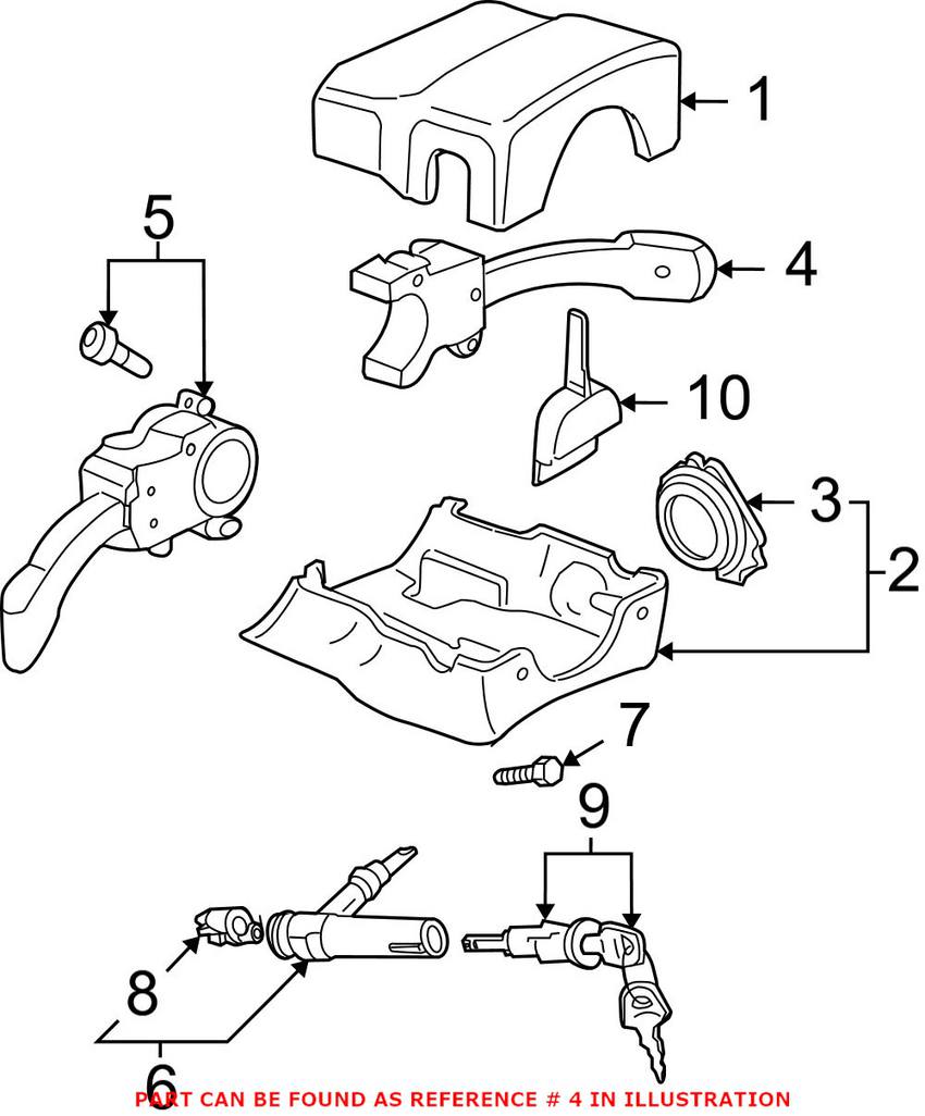 Audi VW Windshield Wiper Switch 4B0953503E01C