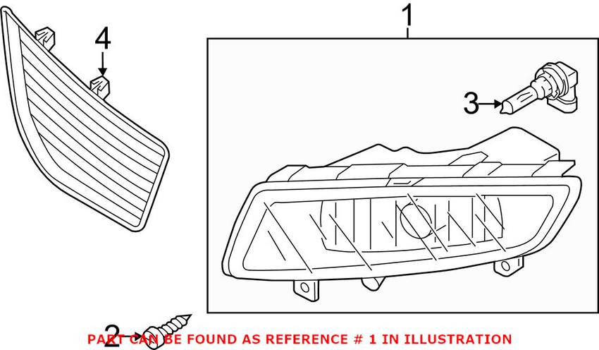 Foglight Assembly - Driver Side