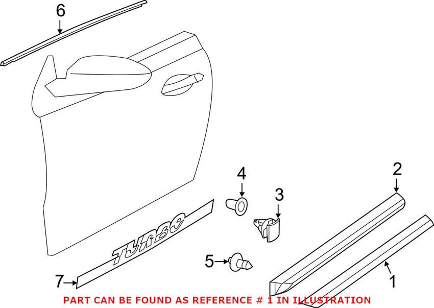 Door Rub Strip - Front Driver Side