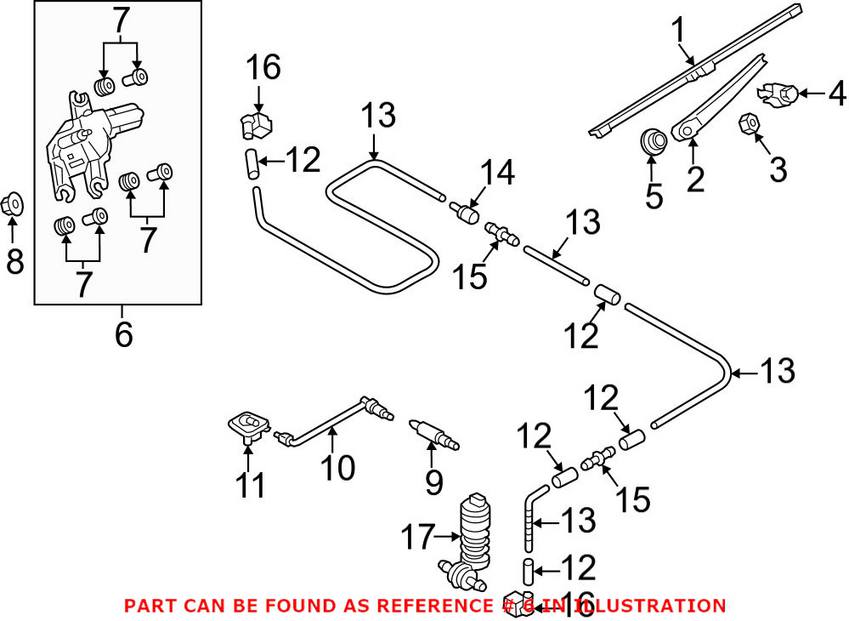 VW Back Glass Wiper Motor 5G0955711C