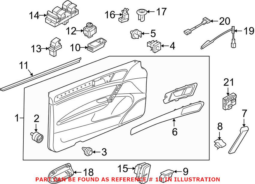 Volkswagen Door Window Switch - Front Driver Side 5G0959857DWHS