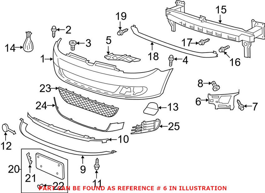 VW Headlight Bracket - Driver Side 5K0807261