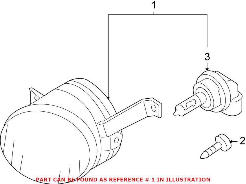 VW Foglight Assembly - Passenger Side 5K0941700F