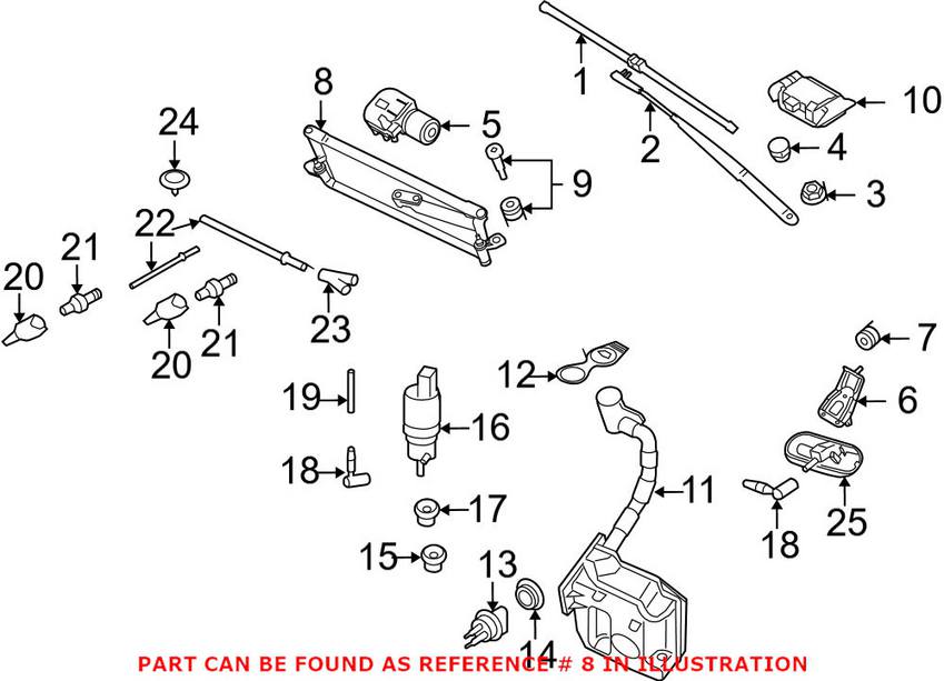 VW Windshield Wiper Linkage (w/ Bracket) 5K1955601