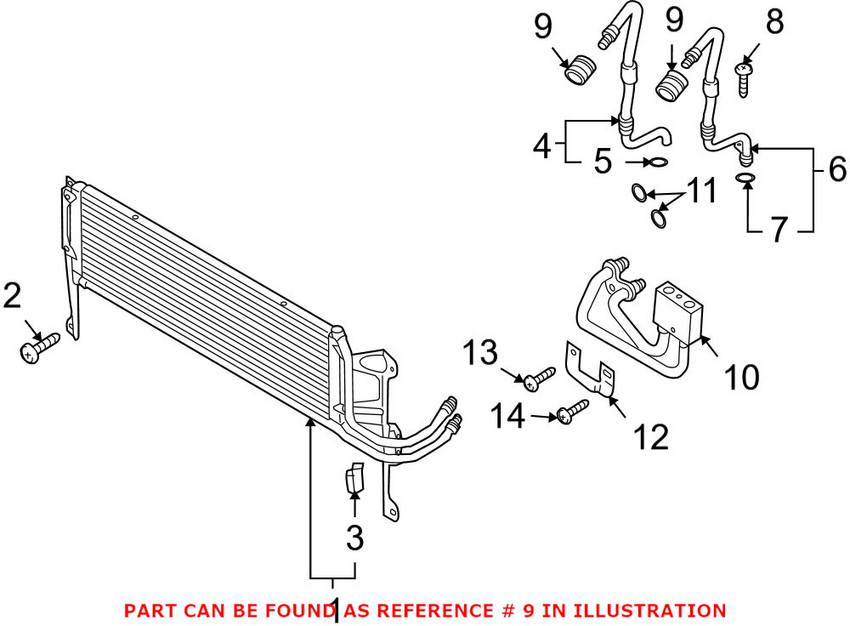 VW Auto Trans Cooler Line Seal Kit 5N0317229